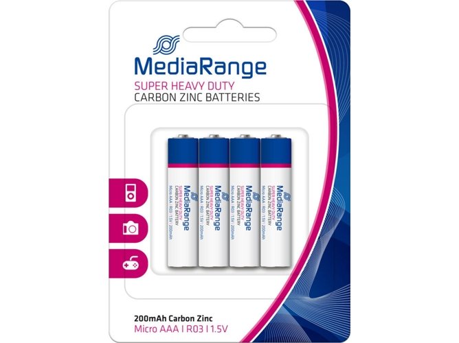 BATERIJA MEDIA RANGE R03-AAA 1.5V 4/1 MRBAT 141